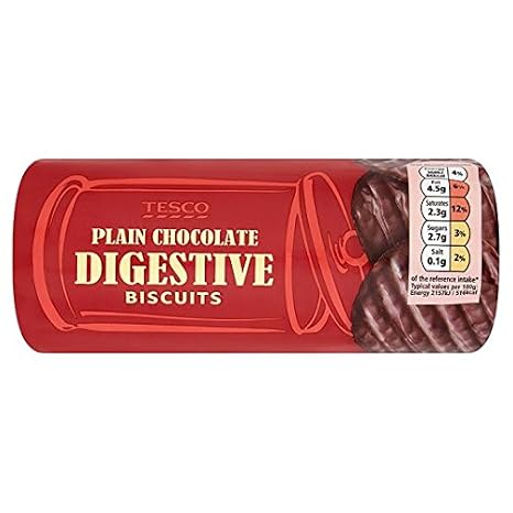 Tesco Plain Chocolate Digestive Biscuits 300G