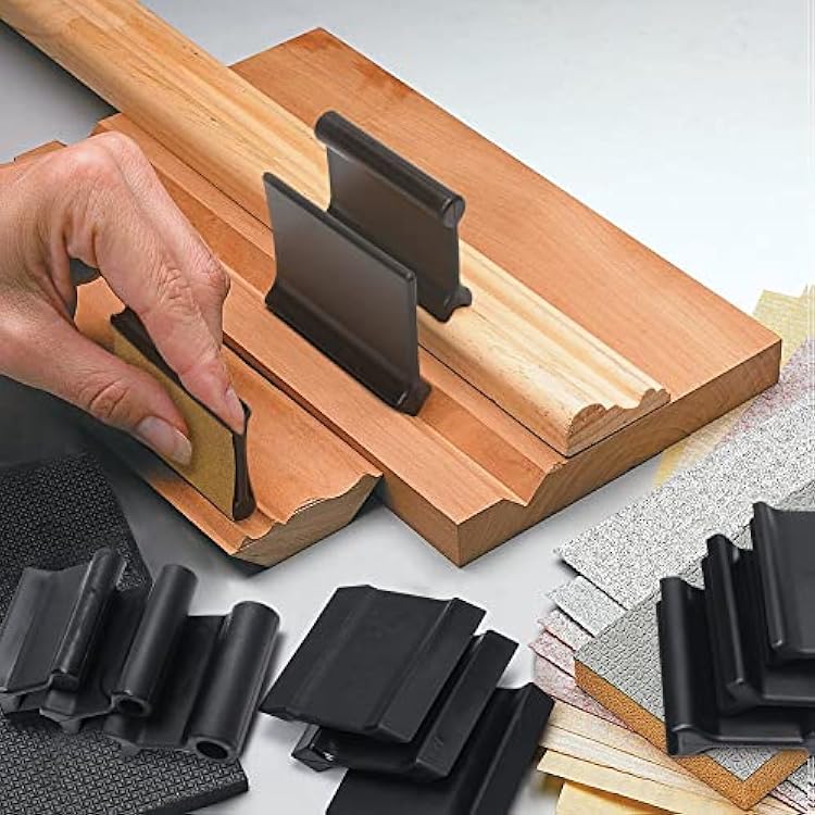 11 PCS Contour Sanding Grips with 21 Profiles, Woodworking Angle Sanding Pads for Convex and Concave Sanding, Sanding Tools for WoodworkersHomeArtsCrafts