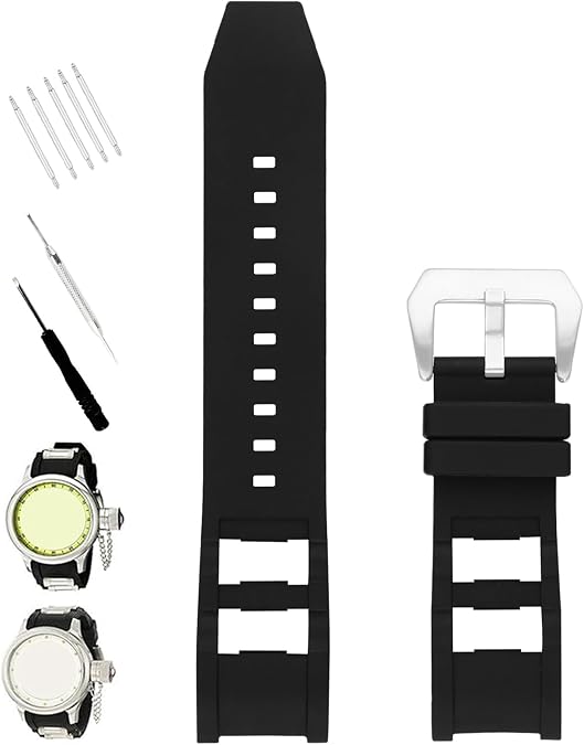 XIW Compatible for Invicta Russian Diver 1242 1433 1434 1435 1436 1437 1438 1595 1799 1800 1803 1805 1928 1936 26mm Rubber Watch Band Replacement for men Silicone Wirstband Strap women Bracelet
