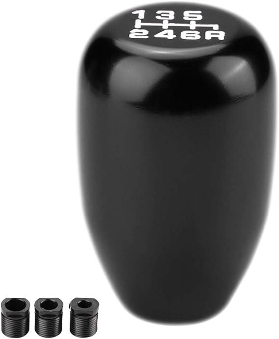 Gear Shift Knob Universal Fit Manual Transmission 6-Speed (Black) Dweekiy