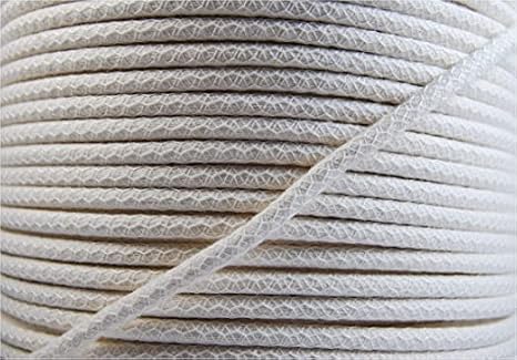 celloexpress Cotton Piping Cord - Natural - Netted, Pre-Shrunk - for Upholstery, Soft furnishings, Dressmaking (4mm White, 10m - 1000cm)