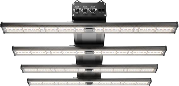 320W LED Grow Light with 7 Adjustable Spectrums (UV & IR), Dimmable Full Spectrum Plant Lamp for 3x3 ft Coverage, High-Efficiency Diodes for Indoor Seeding to Harvest, Silent Operation