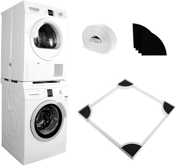 Washing Machine Dryer Stacking Kit Adjustable Compatible with All Brands