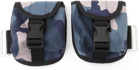 Scuba Diving Weight Bag, 2 Pack 2kg, Trim Weight Pocket with Quick Release Buckle, 1000D Nylon Wear Resistant Pouch for Waist Belt Tank Band Underwater Sports(Bule)