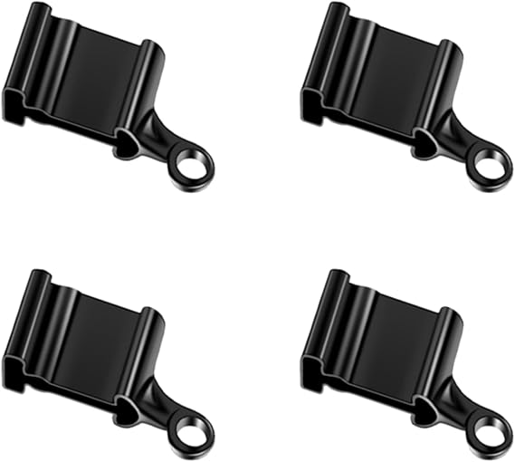 Flexible Bendable Curtain Track End Caps, Set of 4 Curved Siding Ceiling Wall Mount Black Curtain Rail Ends Stops