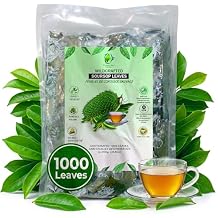 Purelife Herbs Soursop Leaves Tea, 1000 Whole Dried Leaves, Wildcrafted Graviola (Guanabana, Guyabano), Loose Leaf Herbal Tea, Natural & Vegan