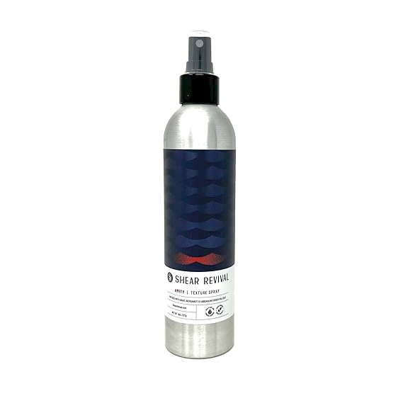 Shear Revival Amity Texture Spray for Men & Women - Vegan, Light Hold, Matte Finish for All Hair Types, Sage, Bergamot, and Labdanum Scent with Sea Salt & Kaolin Clay