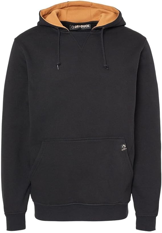 DRI DUCK Woodland Men's Heavyweight Hoodie, Large, Black