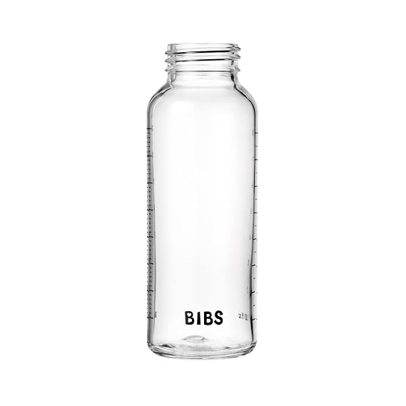 BIBS Glass Bottle Body 240 ml - BPA-Free, Dishwasher Safe - Compatible with BIBS Bottle Sets (Sold Separately)