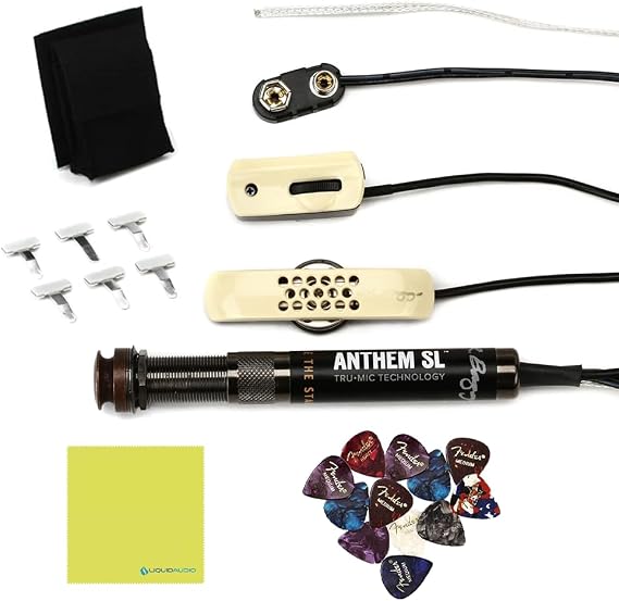 LR Baggs Anthem SL Acoustic Guitar Pickup, Bundle with 12 Picks