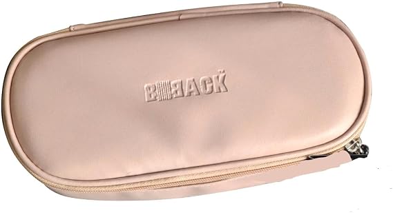 BBACK Oval Fermuarlı Kalem Kutusu Suni Deri Uçuk Pembe