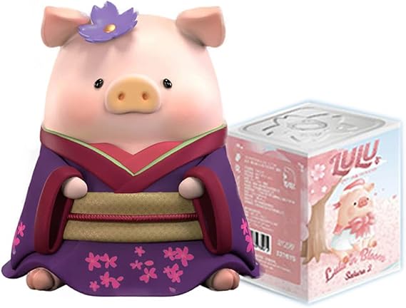 Aven Rabbit LuLu The Piggy Bloom Sakura Series Blind Box Action Figures Mystery Box Cute Random Toys Birthday Gifts Christmas Collectible Toy for Desktop Ornaments, 1 PC