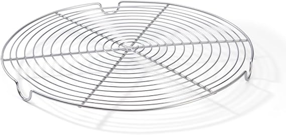 DE BUYER 0237.28 Round Tinned Grate with Feet, 28 cm Diameter