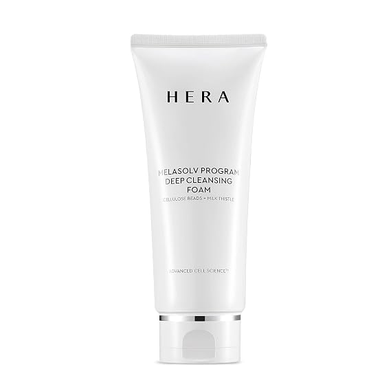 HERA Foaming Facial Cleanser Professional Deep Cleansing Foam with Cellulose Beads and Milk Thistle Antioxidant and Hydrating Foam Cleanser For Bright and Soft Skin 6.6 Ounce by Amorepacific