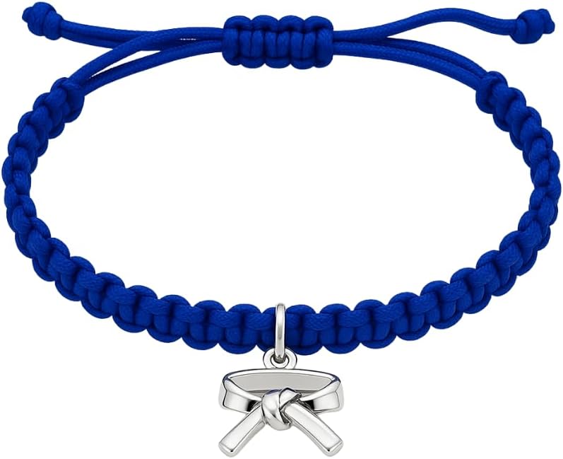 Martial Arts Bracelet - Unisex Karate Adjustable Bracelet with Martial Arts Belt Charm, Jiu Jitsu, Taekwondo Jewelry Gift