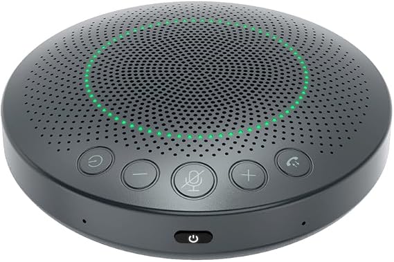 BluePod Conference Speakerphone, Bluetooth and USB Conference Microphone & Speaker, VoiceLoc and VoiceCap Function with 6 Omnidirectional Microphones, for Meeting Room or Home Office