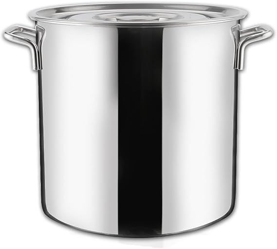 Large Stock Pot with Lid,Stainless Steel Stock Pot with Stainless Steel Lid and Stay Cool Handles,Stainless Steel Cookware Stockpot,40 * 40cm,40 * 40cm(30 * 30cm)