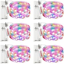 btfarm 6 Pack Fairy Lights Battery Operated with Timer, 10FT 30LED Twinkle Lights Waterproof, Copper Wire Christmas String Lights Battery Powered for Indoor Outdoor Wedding Party Holiday Decorations