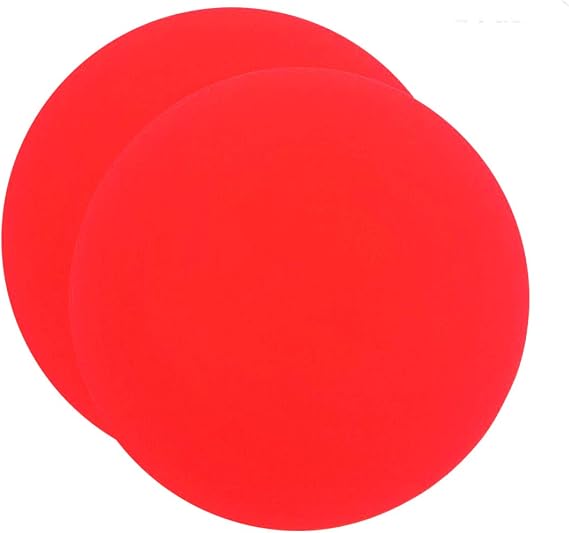 Microwave Mats 2 Pack Non-Stick Silicone Oven Mat Turntable Mat 12" Diameter,Red