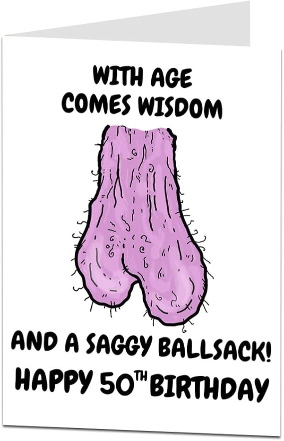 LimaLima Funny Rude 50th Birthday Card For Him Men Perfect For Husband & Boyfriend