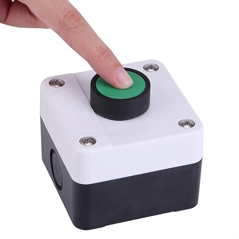 Switch Station, Doorbell Push Button Switch Button Box One Push Button for Indoor and Outdoor