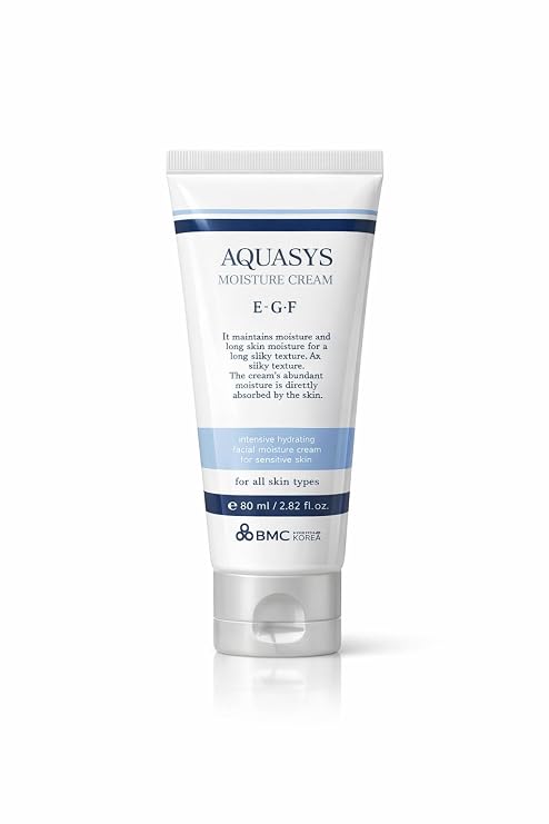 Aquasys Facial EGF Moisture Cream 2.82 fl oz, High-performance skin regeneration cream to help improve skin moisture and elasticity K-beauty