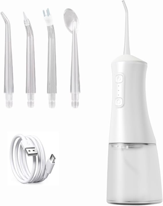 Cordless Water Flosser for Teeth, Portable Oral Irrigator 280ml Larger Tank
