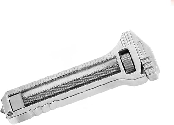 Compact Adjustable Spanner Multi-Tool Outdoor Portable Zinc Aluminium 2.32 x 0.39 x 0.75 Inch
