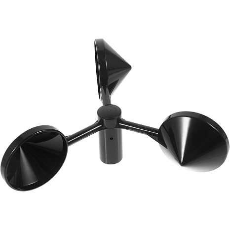 VANZACK Anemometer Housing Replacement Wind Speed Sensor Cup 3-Cup Wind Anemometer Shell for Outdoor Weather Monitoring 5.90 X 5.90 X 2.44 in
