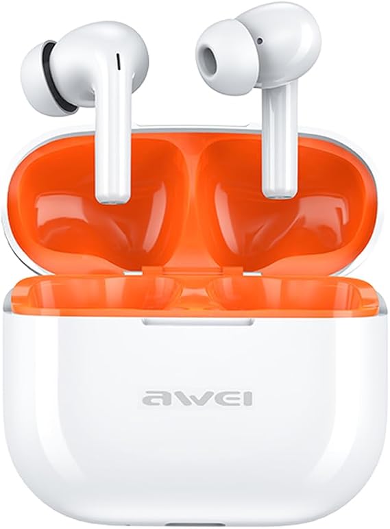 AWEI Wireless Bluetooth Headphones, Bluetooth Earbuds with Mic, 36 Hours Playtime, Lightweight in-Ear Fit, Wireless Earbuds IPX6 Waterproof Compatible with iPhone, Android, Laptops, TV, Sports