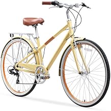 sixthreezero Reach Your Destination Women's Road Bike, 7 Speed Adult Hybrid Bicycle with Rear Rack, 28 Inch Wheels, Multiple Color Options