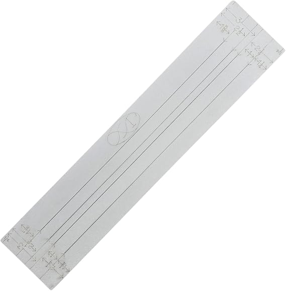 Martelli - 24" Strip Binding Quilt Ruler with Non-Slip Grip Premium Quilting Slotted Ruler for Quilters and Fabric Cutting - Ergonomic Multi-Size Strip Cutter Template