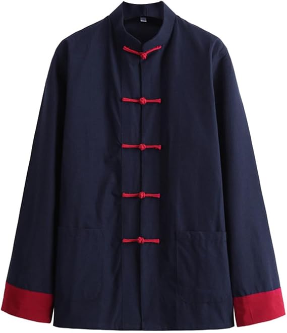 Kung Fu Jacket Clothing - Men Tang Suit Chinese Traditional Cotton Linen Tai Chi Uniform Long Sleeved
