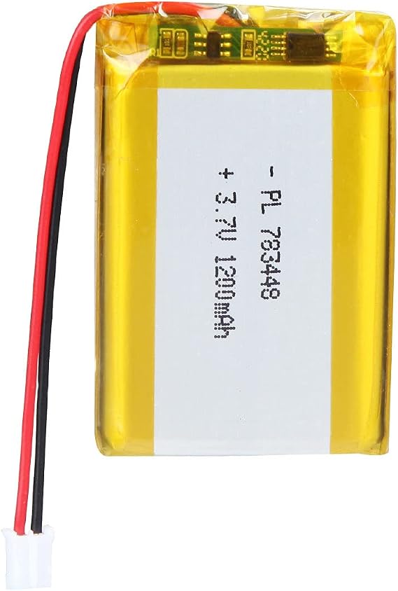 3.7V 1200mAh 783448 Lipo Battery Rechargeable Lithium Polymer ion Battery Pack with JST Connector