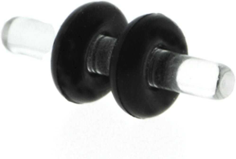 Body Candy Clear Acrylic Straight Ear Gauge Plug (1 Piece) 14 Gauge
