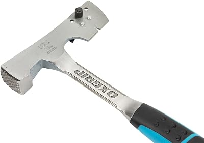 OX TOOLS P088228 Pro 28 Ounce Roofing Hammer with Milled Face, Adjustable Blade & Ergonomic Grip, Shinglers Hammer, Roofers Hatchet