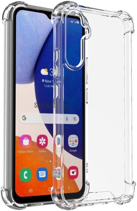 Ehr. Samsung Galaxy A54 Compatible Anti-Shock Yellowing Airbag Protected Ultra Slim TPU Transparent Silicone Case (Transparent, Samsung Galaxy A54)