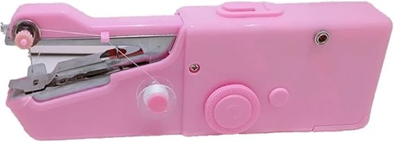 Sewing Machines, Portable Manual Sewing Machine Handheld Rope-free Electric Quick Build DIY Apparel Supplies Arts Crafts Home Garden Embroidery, Sewing Made Easy(Roze)