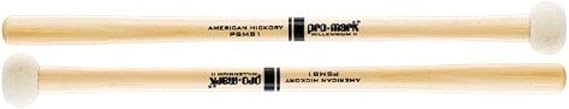 ProMark Bass Drum Mallets - Performer Series - Special Extra Dense Felt Head - Ideal for 16-18 inch Bass Drums - American Hickory Handles with Comfort Flare Grip - 1 Pair