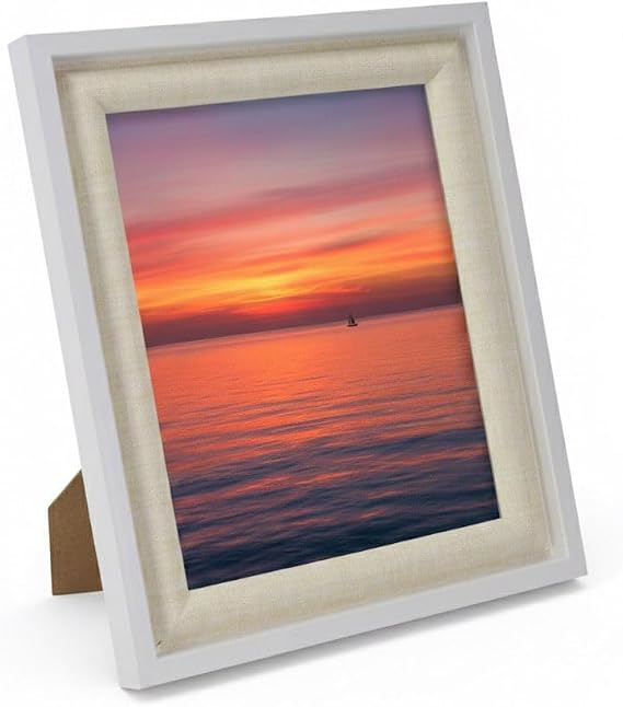 Premium Serisi 20 * 30 CM Ahşap Resim Çerçevesi Beyaz-Bej