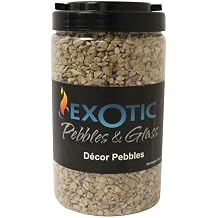 (Decorative Pebbles, Bean Size, Wood, 5 lb Jar