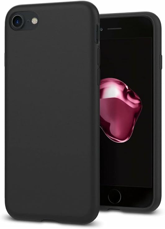 KZY CONTACT Cover Matte Black Silicone Lux Case compatible with Apple iPhone SE 2020