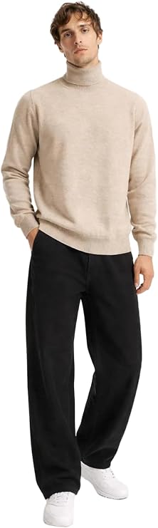 GOBI Organic Color Essential Turtleneck Cashmere Sweater