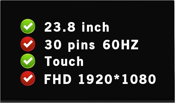GILELS Screen Replacement for Lenovo ThinkCentre M920Z 10S6 01AG986 LCD Touch 2.0 23.8" FHD LCD Display Screen (Touch Screen)