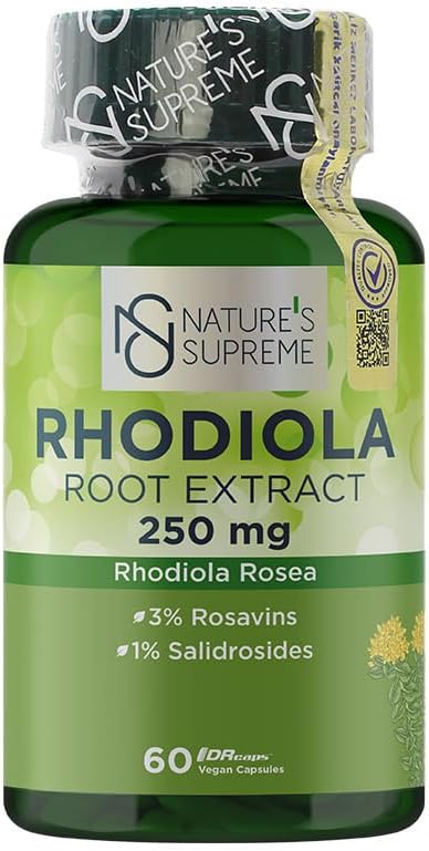 Natures Supreme Rhodiola Root Extract 60 Kapsül AROMASIZ Renkli