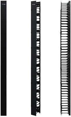 212 Main 78 inches Plastic High Single Sided Vertical Cable Manager - Black