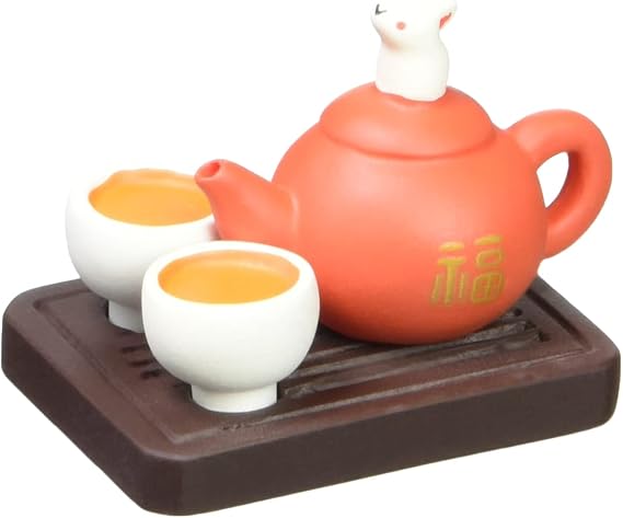 DECOLE ZCB-28391 Miniature Chinese Dim Sum Tea Set Rabbit Rabbit Rabbit