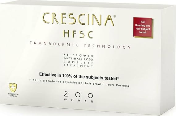 CRESCINA Transdermic HFSC Complete Treatment for Restoring Hair Growth and Against Hair Loss for Women, 200, 10+10 Vials