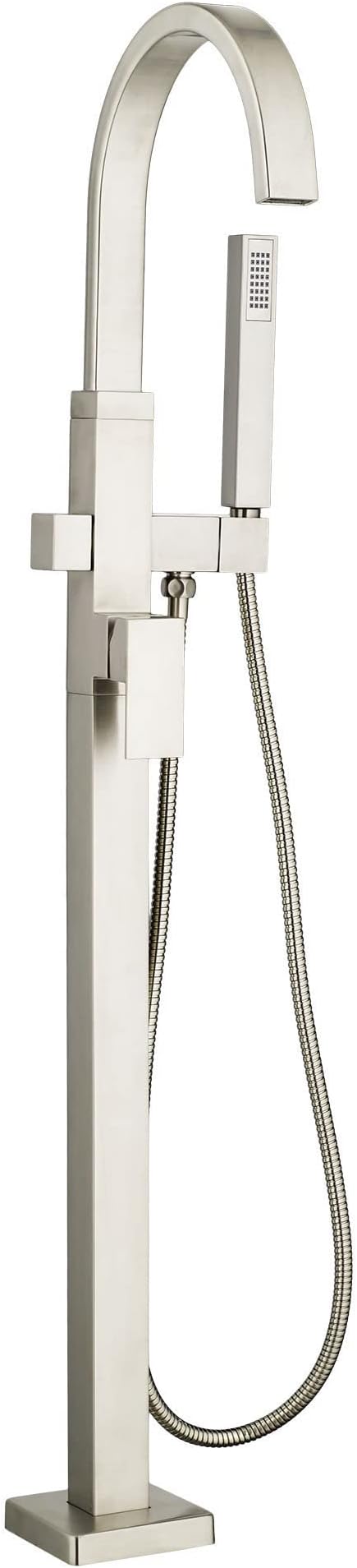 American Standard Contemporary Square Freestanding TubFiller,Brushed Nickel