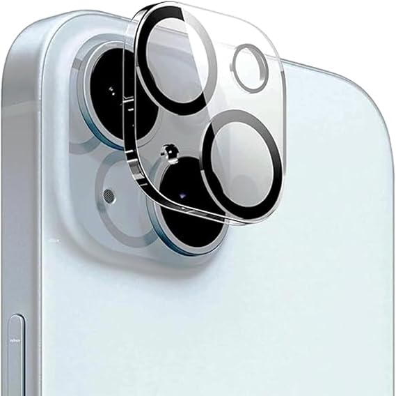 Microcase iPhone 15-15 Plus 3D Kamera Camı Lens Koruyucu Glass Şeffaf Night DELUX version-AL3403